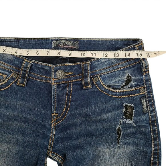 Silver Women's Bootcut Jeans Size 28x33 Distressed - Picture 10 of 12